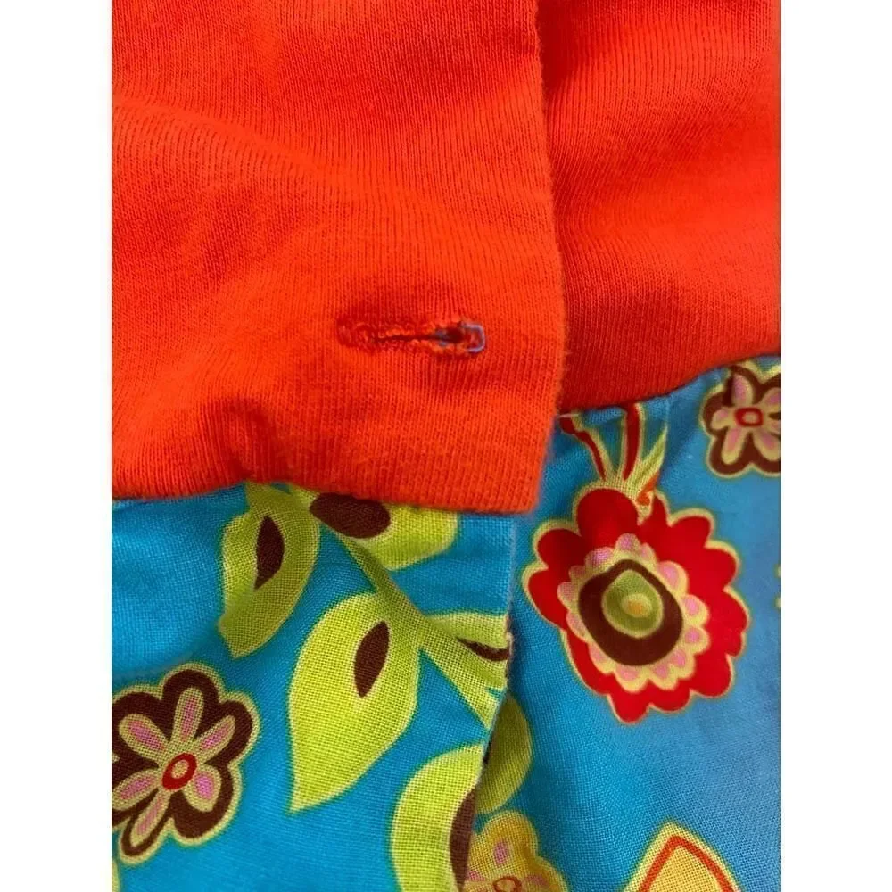 Rare Editions Thanksgiving Dress Orange Gold Green 100% Cotton - Size 3T